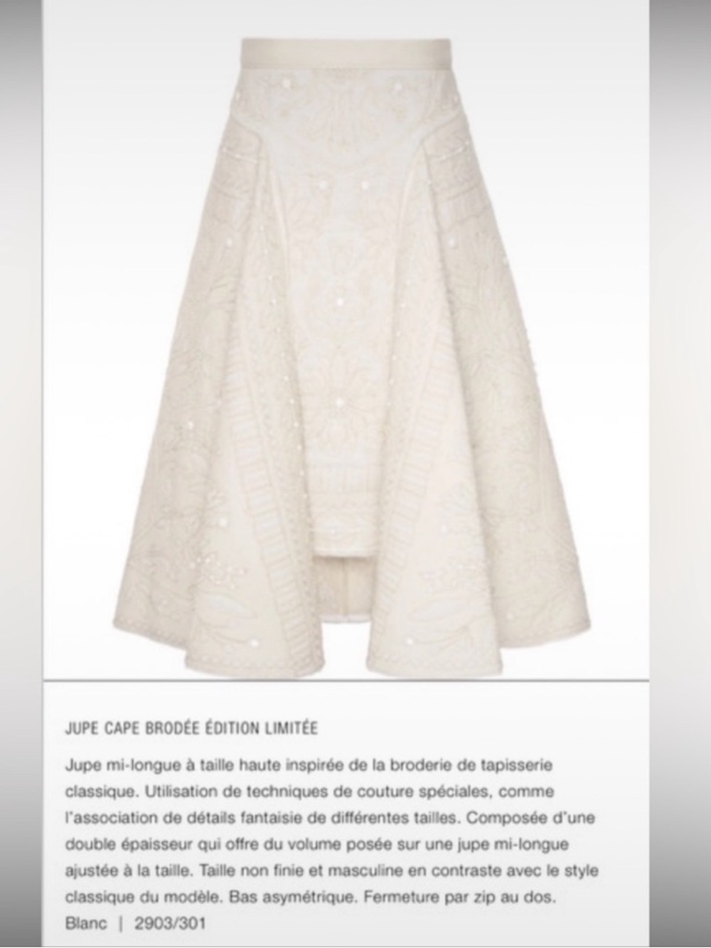 ZARA ATELIER midi cream SKIRT - Size S- NWT - BRIDAL - blog fave - VIRAL
